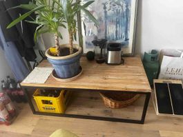 Couchtisch Holz braun quadratisch