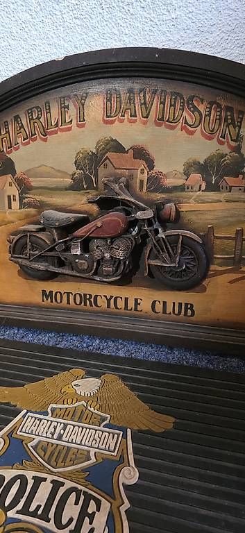 Foto & Immagini: Harley Davidson,  Fussmatte und Holzbild – Usato da Kaufdorf venduto da Nati-Nati 3