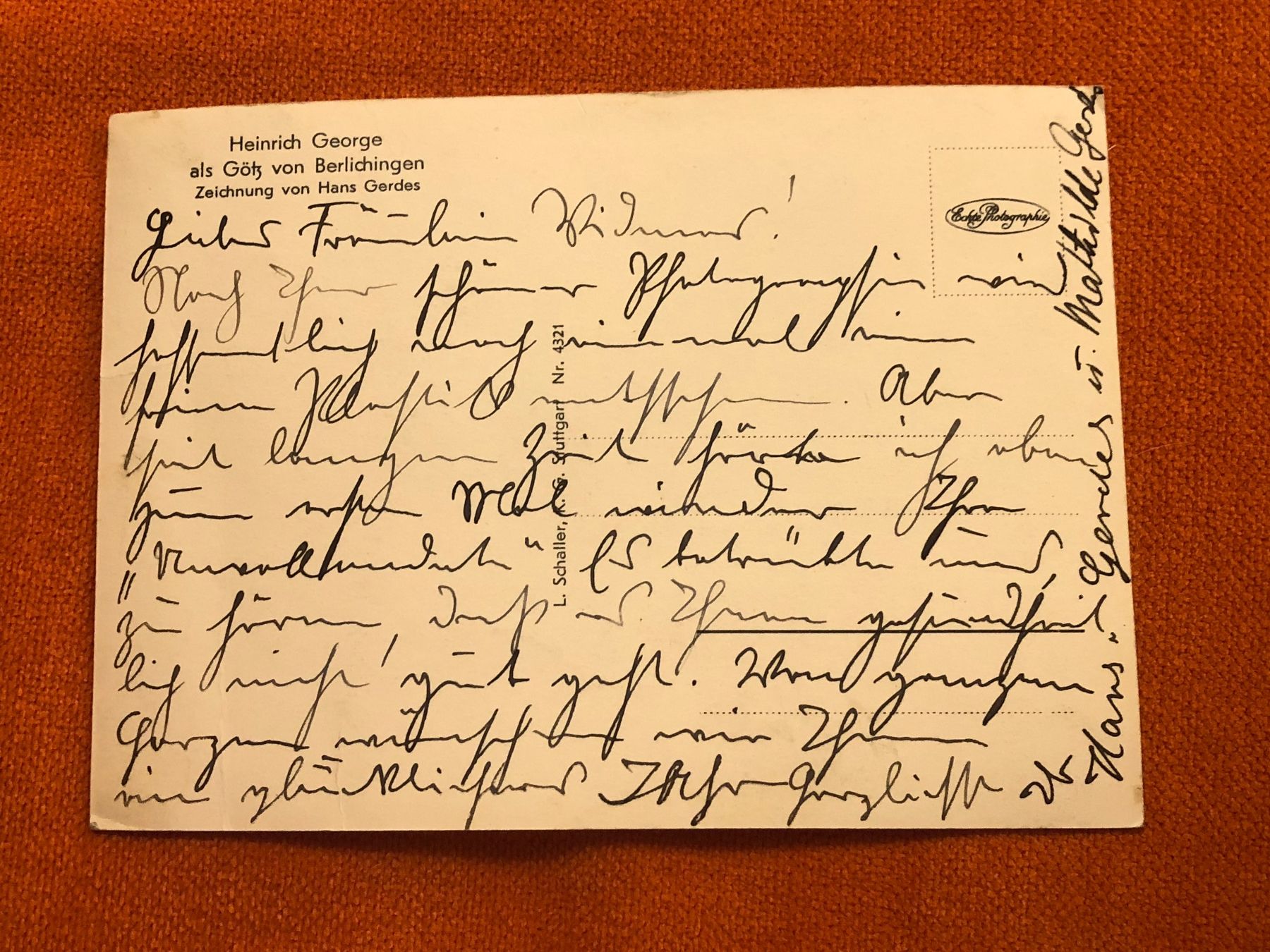 Autografi: Autogrammkarte HANS GERDES – Usato da Lufingen venduto da Rac0 1