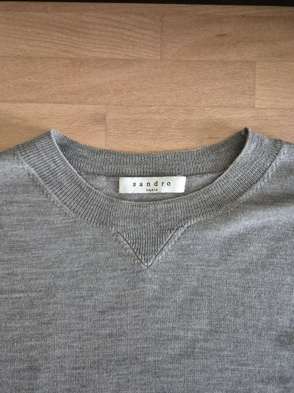 Sandro Maglioni & Felpe: Pull Sandro homme, Taille M, Gris Clair - laine mérinos – Usato da Lausanne venduto da DavidVL 3