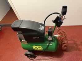OKAY POWER Kompressor HP 1.5 L.24 mit Zubehör