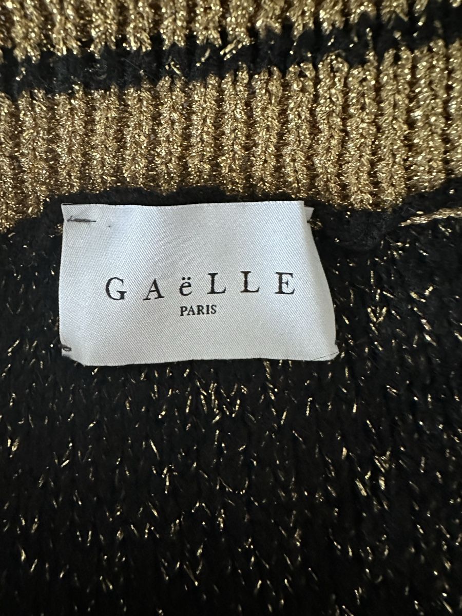 Maglioni & Felpe: Gaëlle Paris Pullover V-Ausschnitt Schwarz Gold Groesse 3 – Usato da Buchs SG venduto da Sunie 3