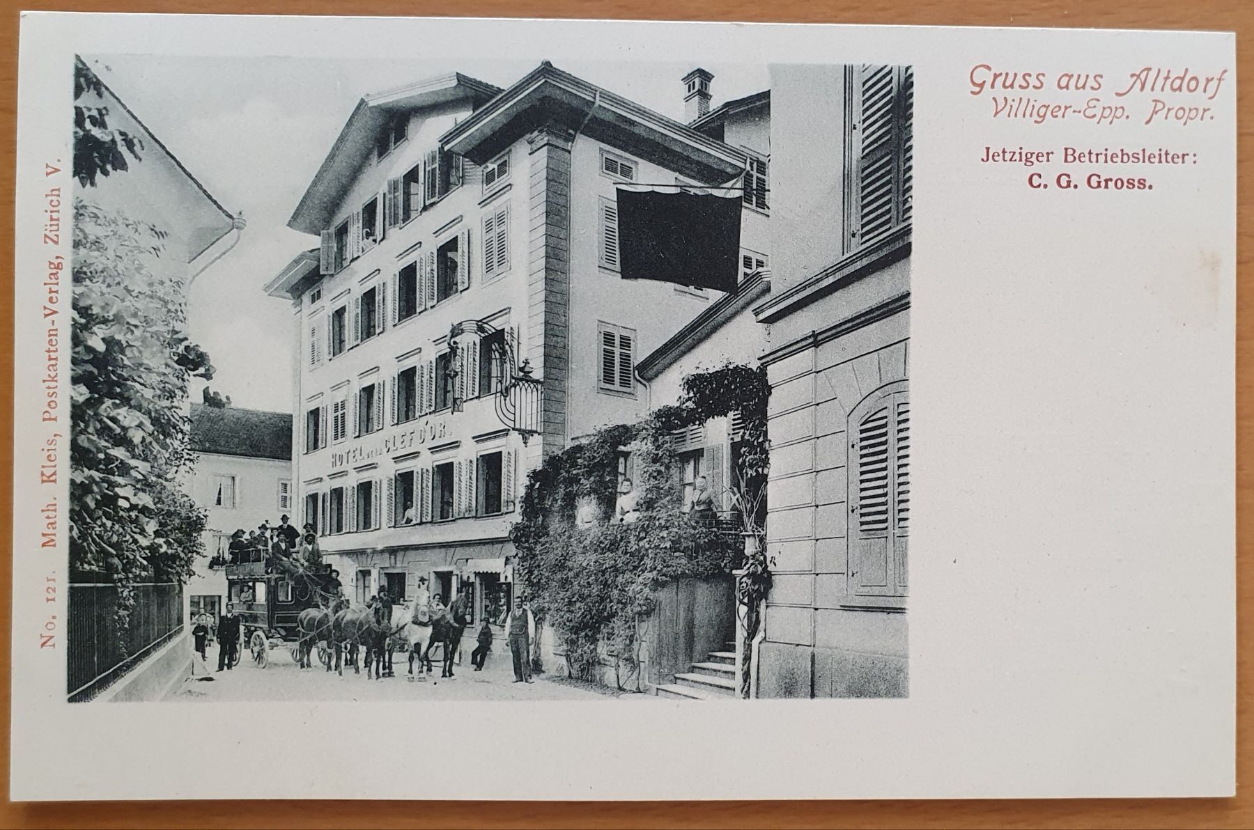 Cartoline postali: Gruss aus Altdorf - Hotel Clef D' Or TOP – Usato da Kreuzlingen venduto da Rschweiz1