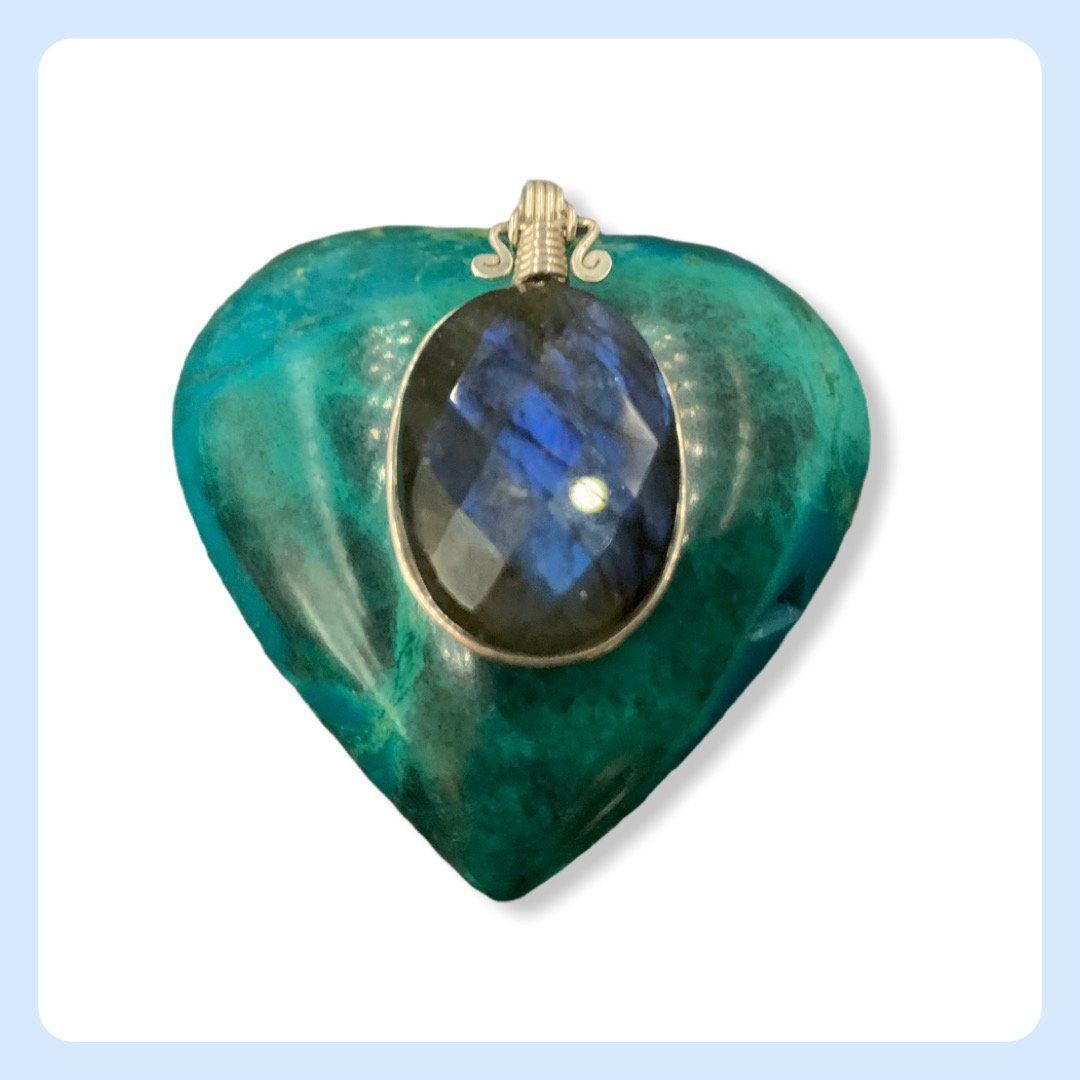 Ciondoli: Labradorit blau Anhänger - Kette – Nuovo e nell'imballaggio originale da Zürich venduto da Mevas_Silber 2