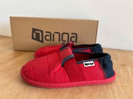 Nanga Kinder Hausschuhe 29 Finken rot Textil weich
