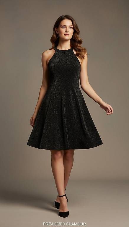 Vestiti: Glitzerndes schwarzes Kleid XL – Usato da Zürich venduto da ale_xxz7