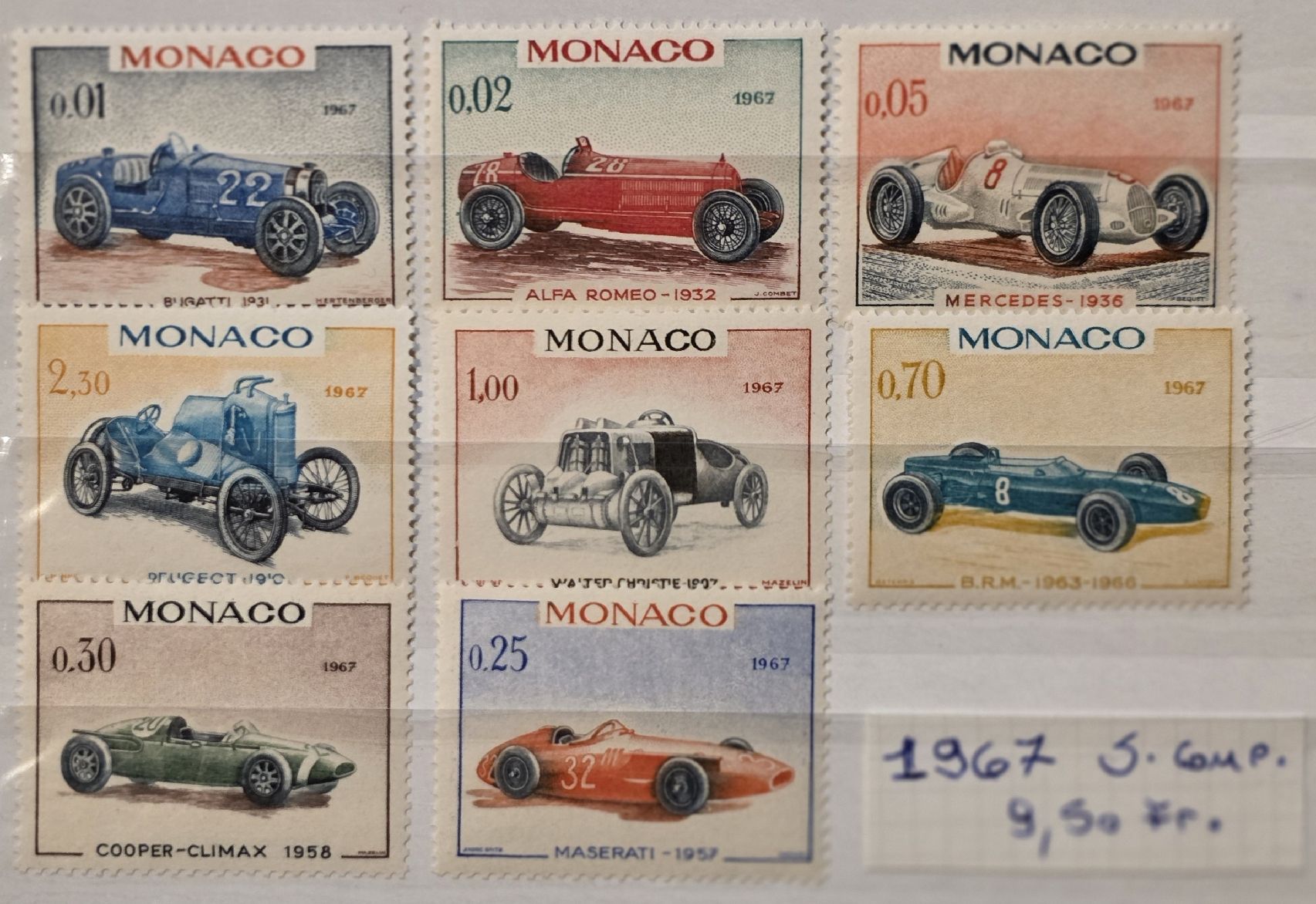 Tutti i francobolli: Monaco Komplette Serie 1967 NEU !!! – Nuovo (secondo la descrizione) da Rohrbach venduto da lod_m58r