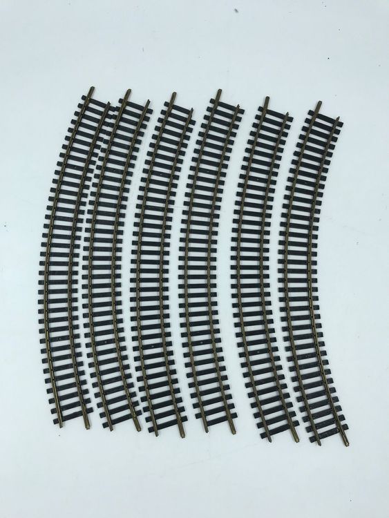 Lots De 6 Rails Courbes En Tôle OCCASION Pour Train Ancien – Échelle 1, Longueur 32cm
