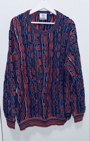 Maglione Carlo Colucci fantasia taglia XL ma veste come XXL 