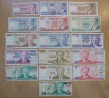 Türkei ++ 16 Stück alte Banknoten