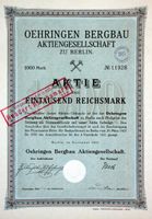 Oehringen Bergbau AG, Berlin - 1921