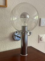 Space Age Chrom Wandleuchte 1970er vintage 37cm wunderschön