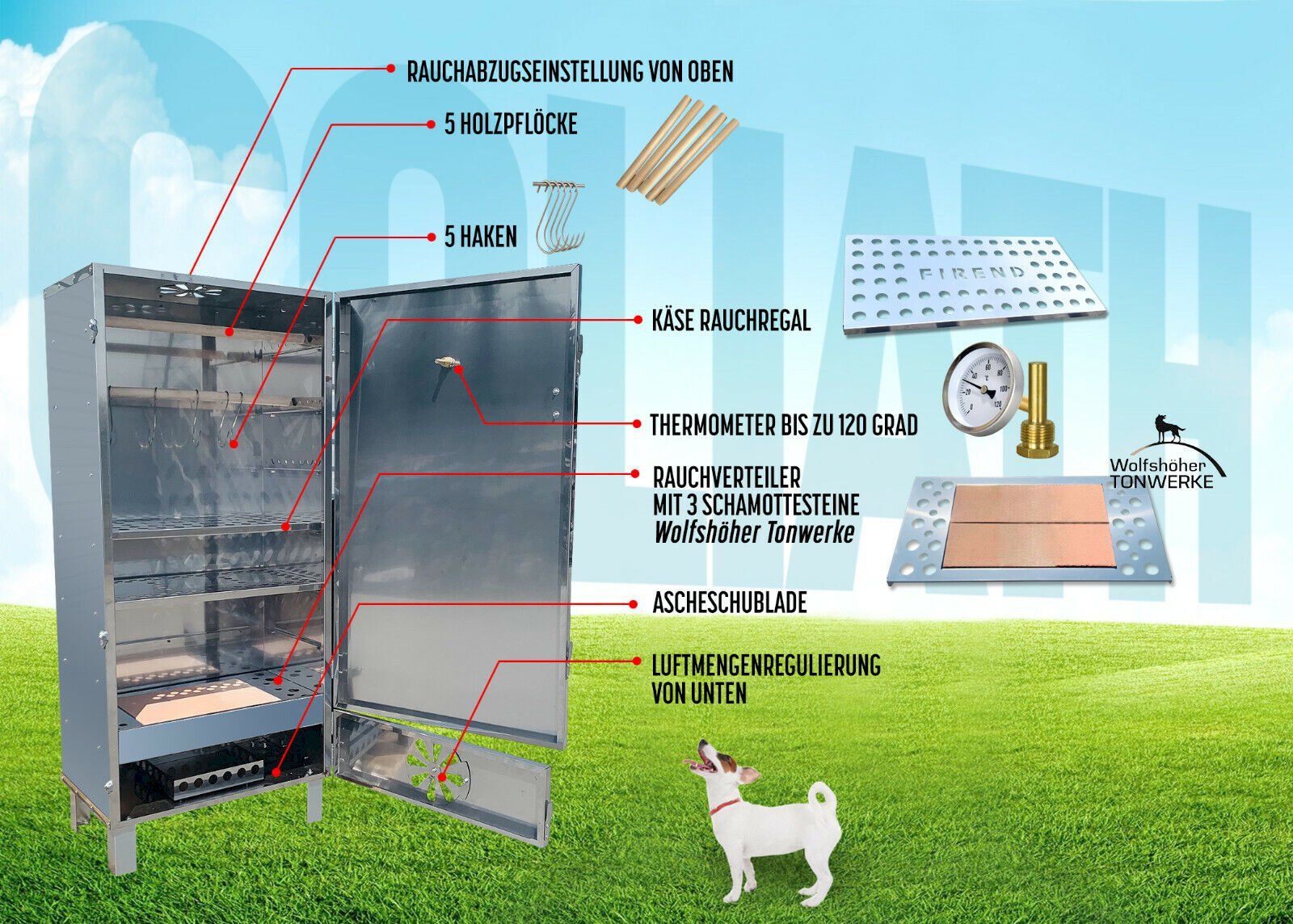 Forni: GOLIATH Räucherofen Premium + Zubehor – Nuovo e nell'imballaggio originale da Bottighofen venduto da zaap 6