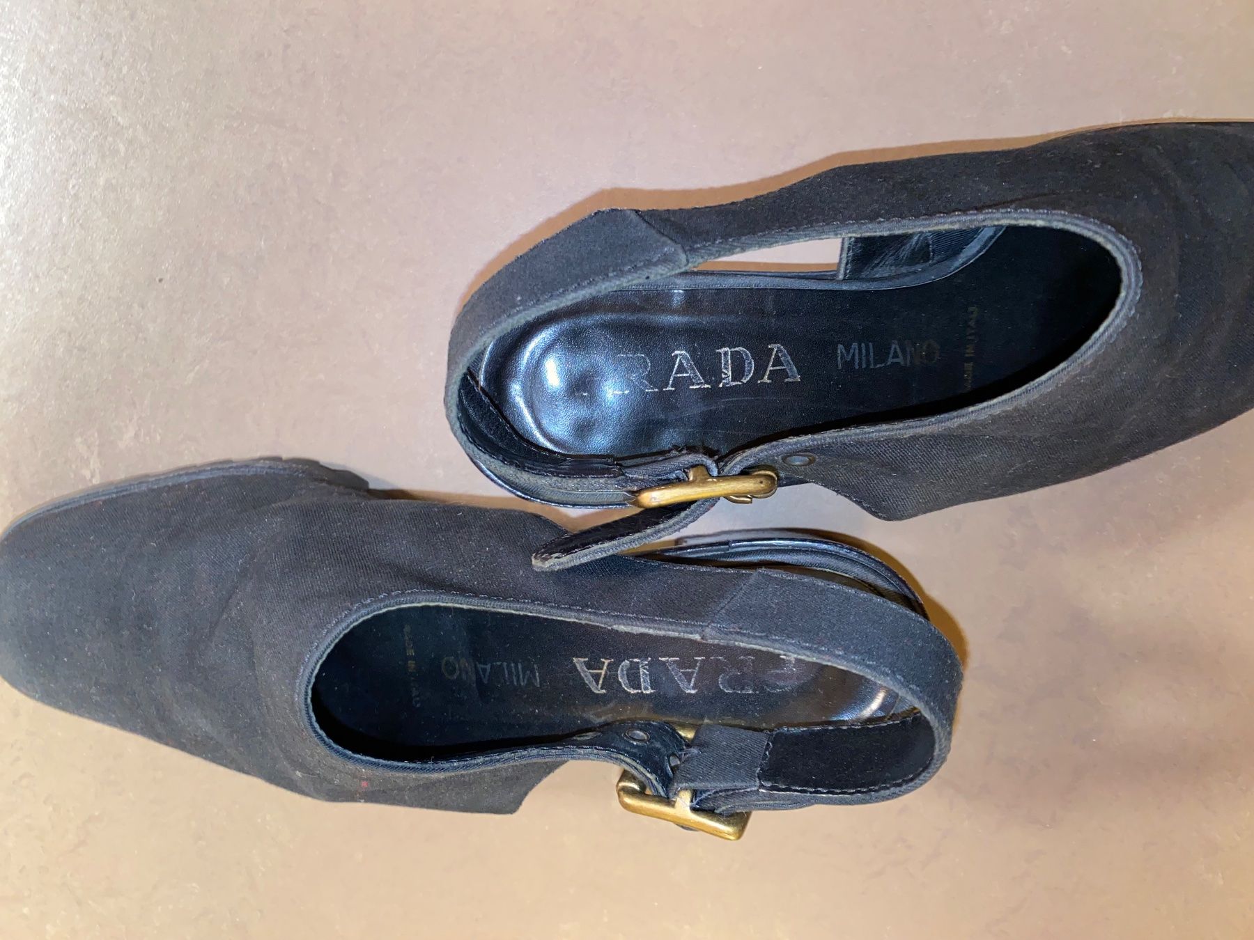 Prada Scarpe da donna: Schwarze PRADA Clogs Stoff, Gr. 36.5 – Usato da Tamins venduto da and_8ycc 3