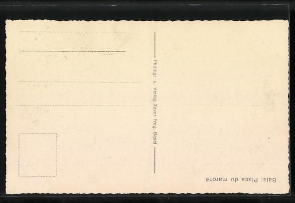 Cartes postales: AK Basel, belebter Marktplatz – D'occasion à Berlin par bartko-reher 1
