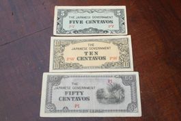 Japon 5/10/50 Centavos