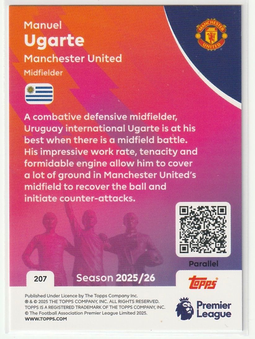 Topps Carte collezionabili: 2026 Topps Premier League Manuel Ugarte Blue Parallel – Nuovo (secondo la descrizione) da Biel/Bienne venduto da historian-198 1