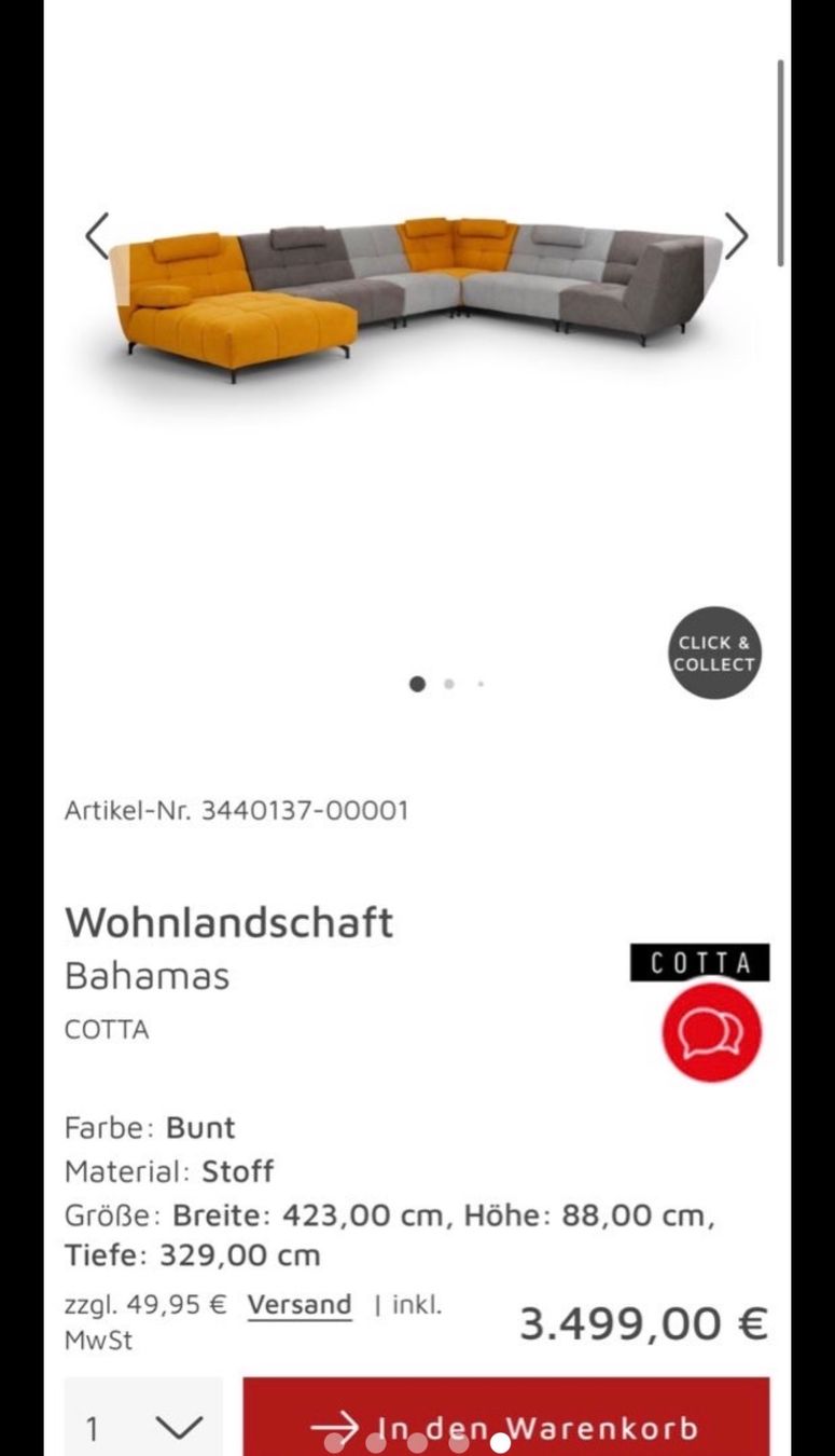 Divani: COTTA BAHAMAS MODULAR SOFA – Usato da Schaffhausen venduto da TesnoStudio 4
