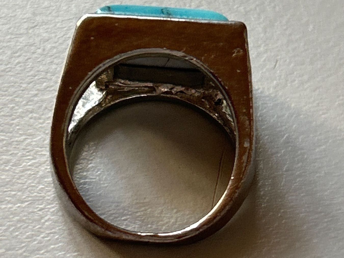 Anelli: Ring mit Türkis-Stein, Vintage-Stil, Grösse 60 – Usato da Villnachern venduto da RicardoMary 1