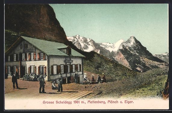 Cartoline postali: Grindelwald, Hotel Grosse Scheidegg mit  – Usato da Berlin venduto da bartko-reher