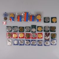 Sammlung historischer Schweizer Sport Medaillen