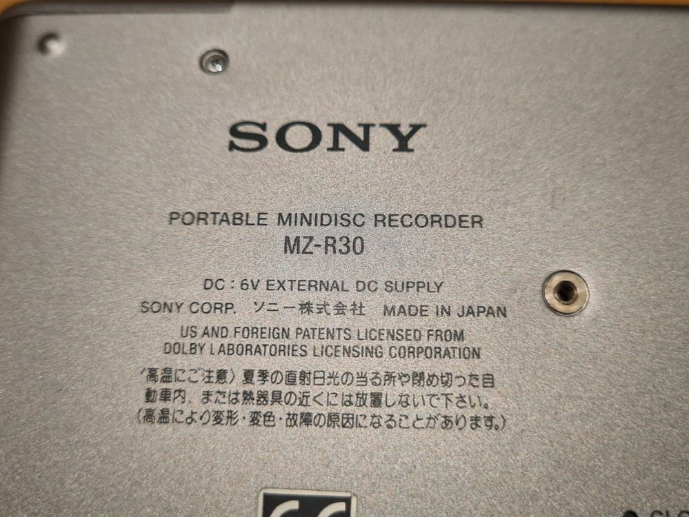 Original Vintage SONY MiniDisc Walkman Recorder MZR30 Kaufen auf Ricardo