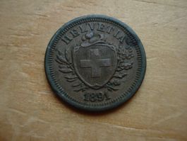 (W5) 1 Rappen 1891 sm