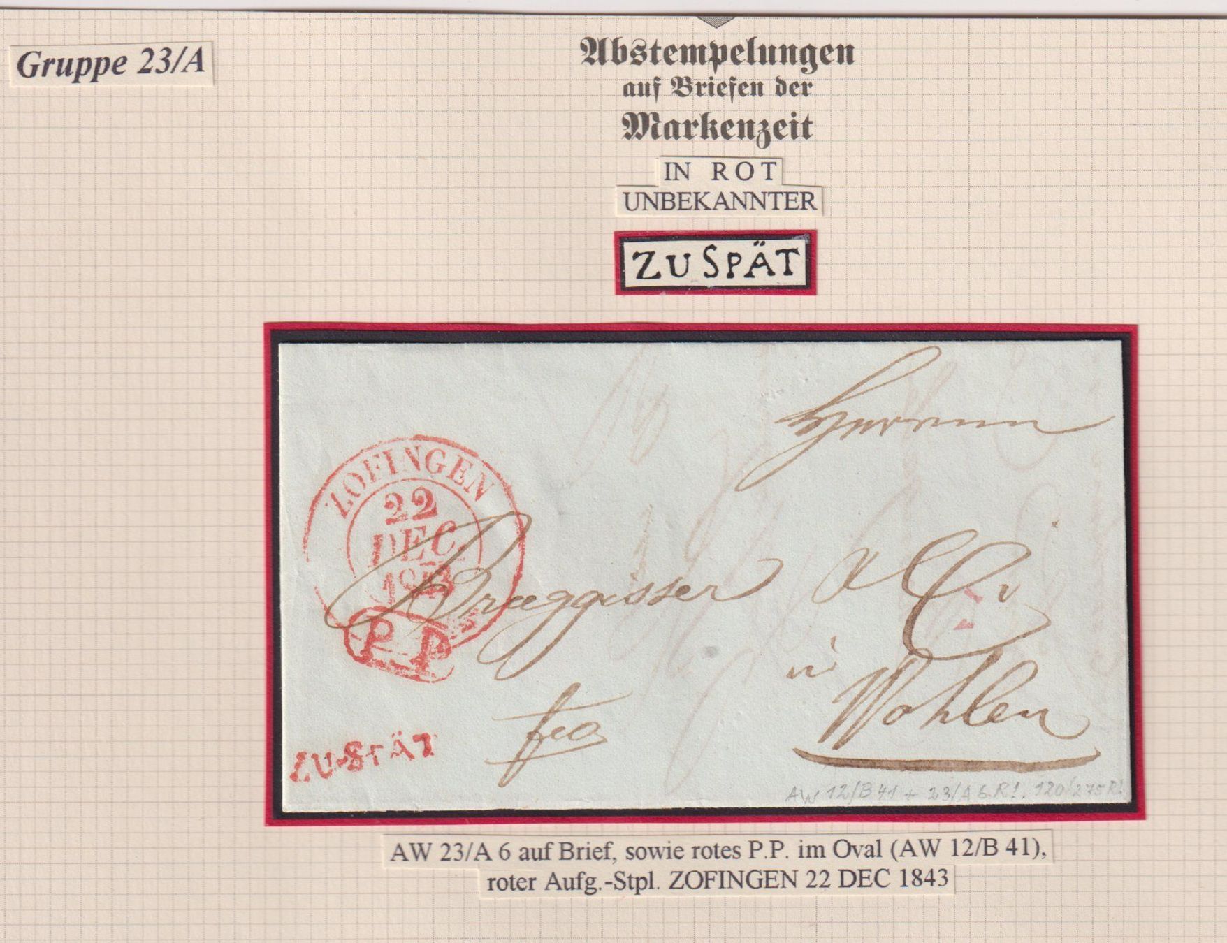 Alle Briefmarken: Die Rote Stunde !! Grossartiger Brief !! – Gebraucht aus Bibern SH von Heinibuehrer