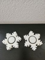 2er Set Teelichthalter Schneeflocke, Winterdeko,self made