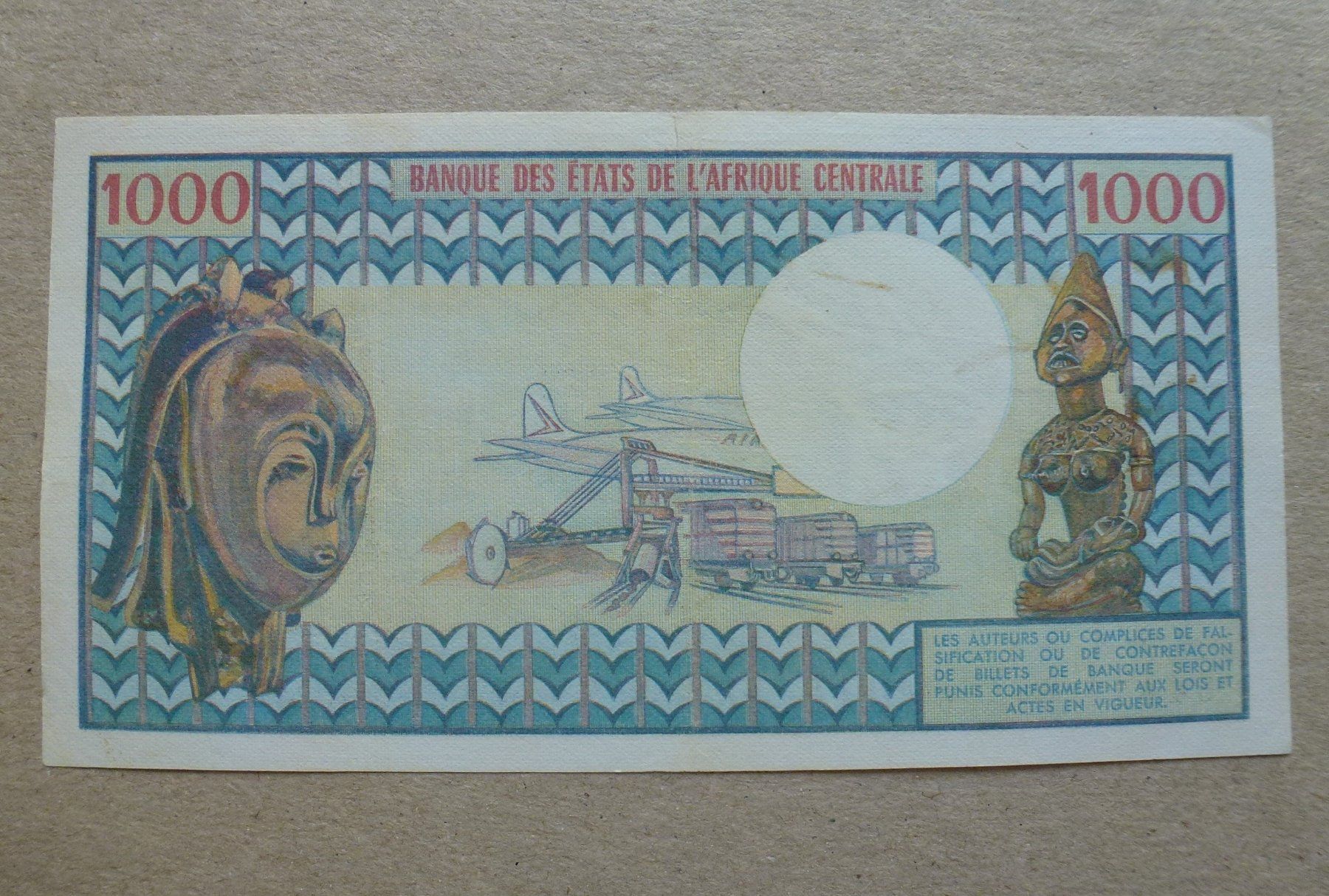 Billets de banque: Tchad ++ 1000 Francs ND (1973) – D'occasion à Walkringen par Casablanca777 1