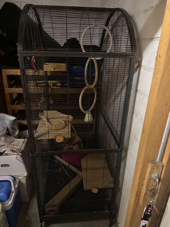 Eventerde Nagerkäfig 47x30x30cm - Großer Hamsterkäfig Mit Abnehmbarem Boden