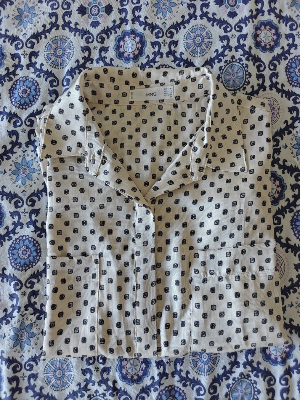 Mango Camicette: Bluse in Satin-Optik - Beige - Gr. M - NEU – Nuovo e nell'imballaggio originale da Winterthur venduto da Dana_33 4