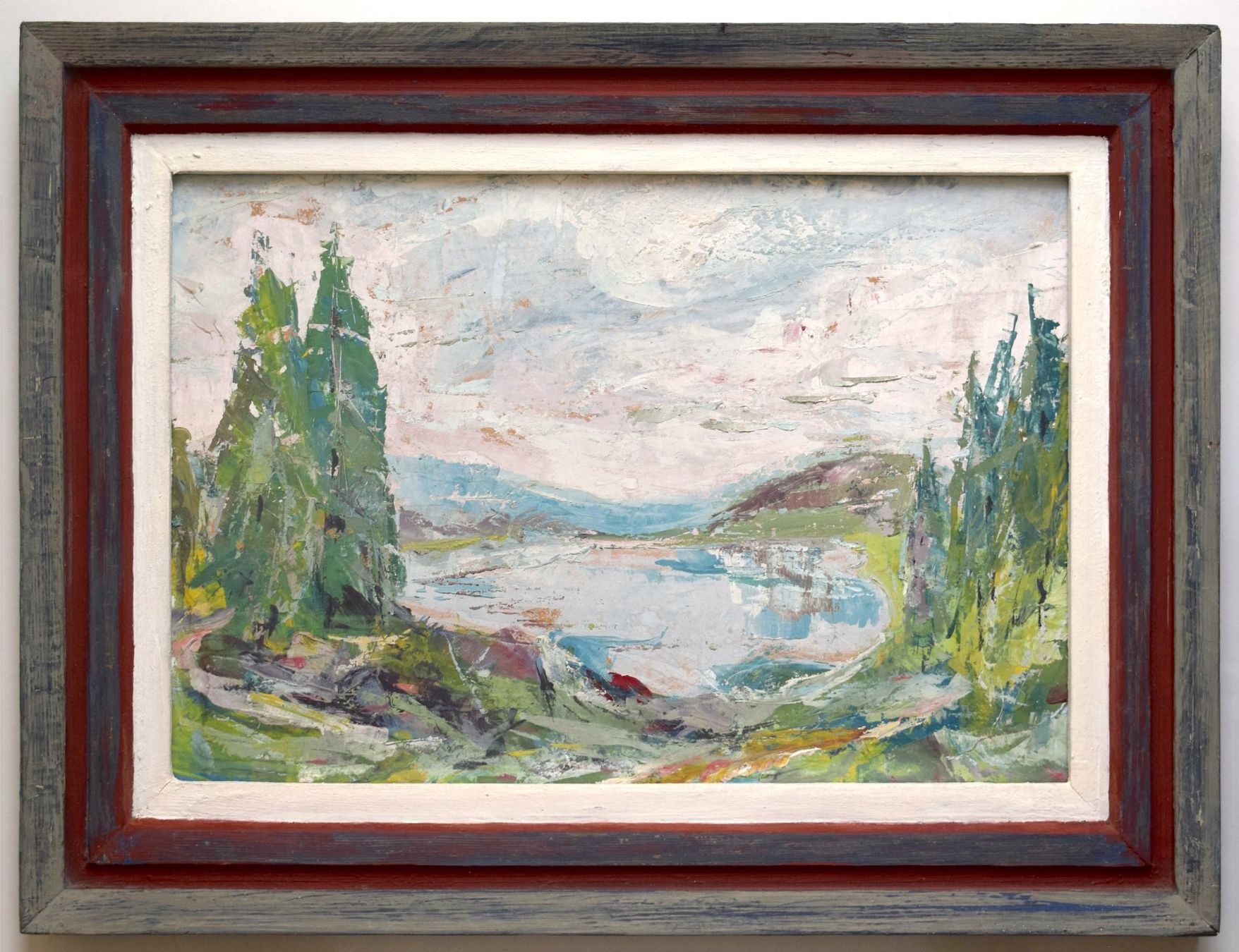 Dipinti: Expressive Landschaft Landschaftsgemälde Rahmen Shabby Chic – Usato da Zürich venduto da kunstarchiv.online 1