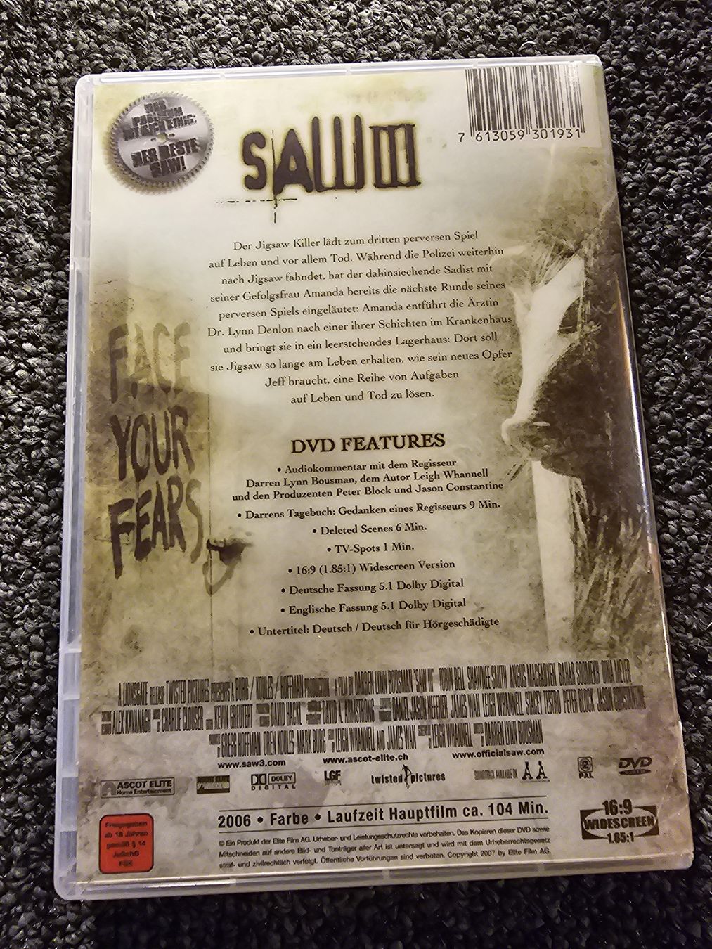 Tutti i DVDs: Saw III (22632) – Usato da Ruswil venduto da jan_bxl5 1