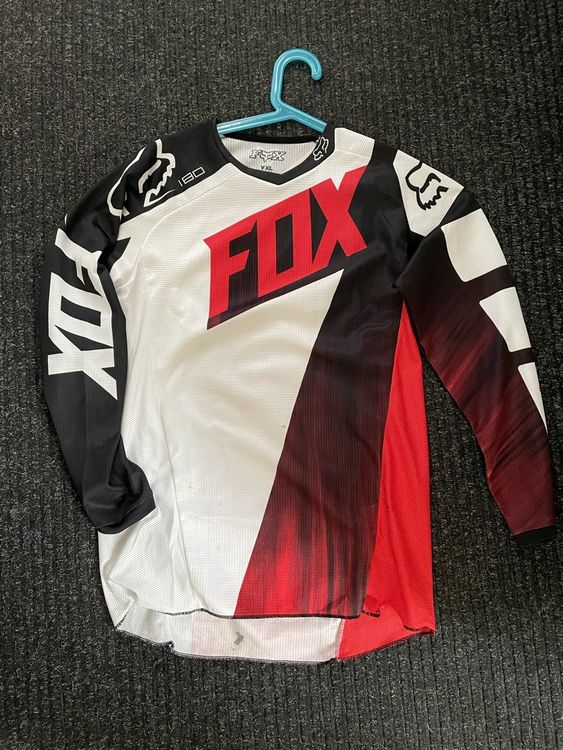 Maillot Cycliste FOX Blanc – Taille L – Zip Intégral – Occasion