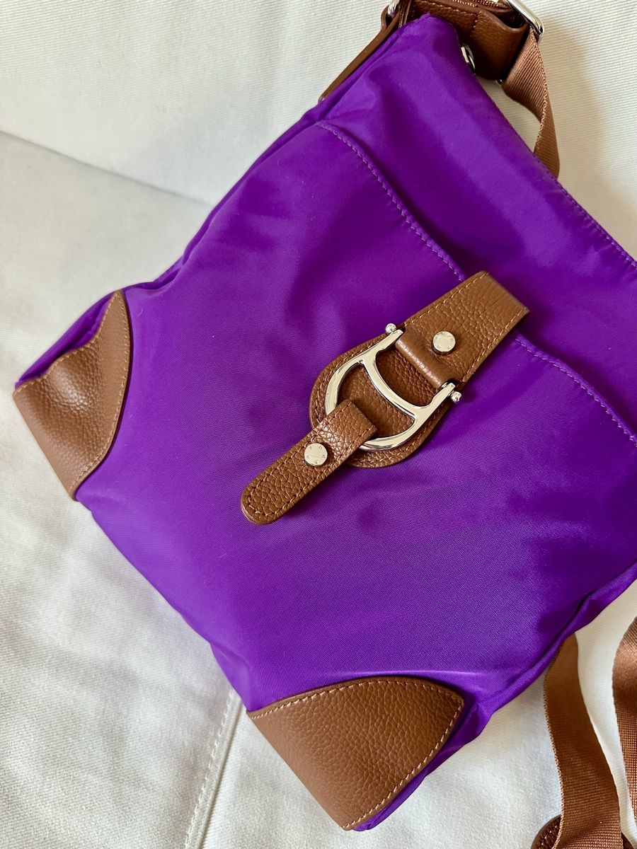Aigner Borse da donna: Aigner Purple/Brown Nylon and Leather – Nuovo (secondo la descrizione) da Zollikon venduto da _M65_ 2