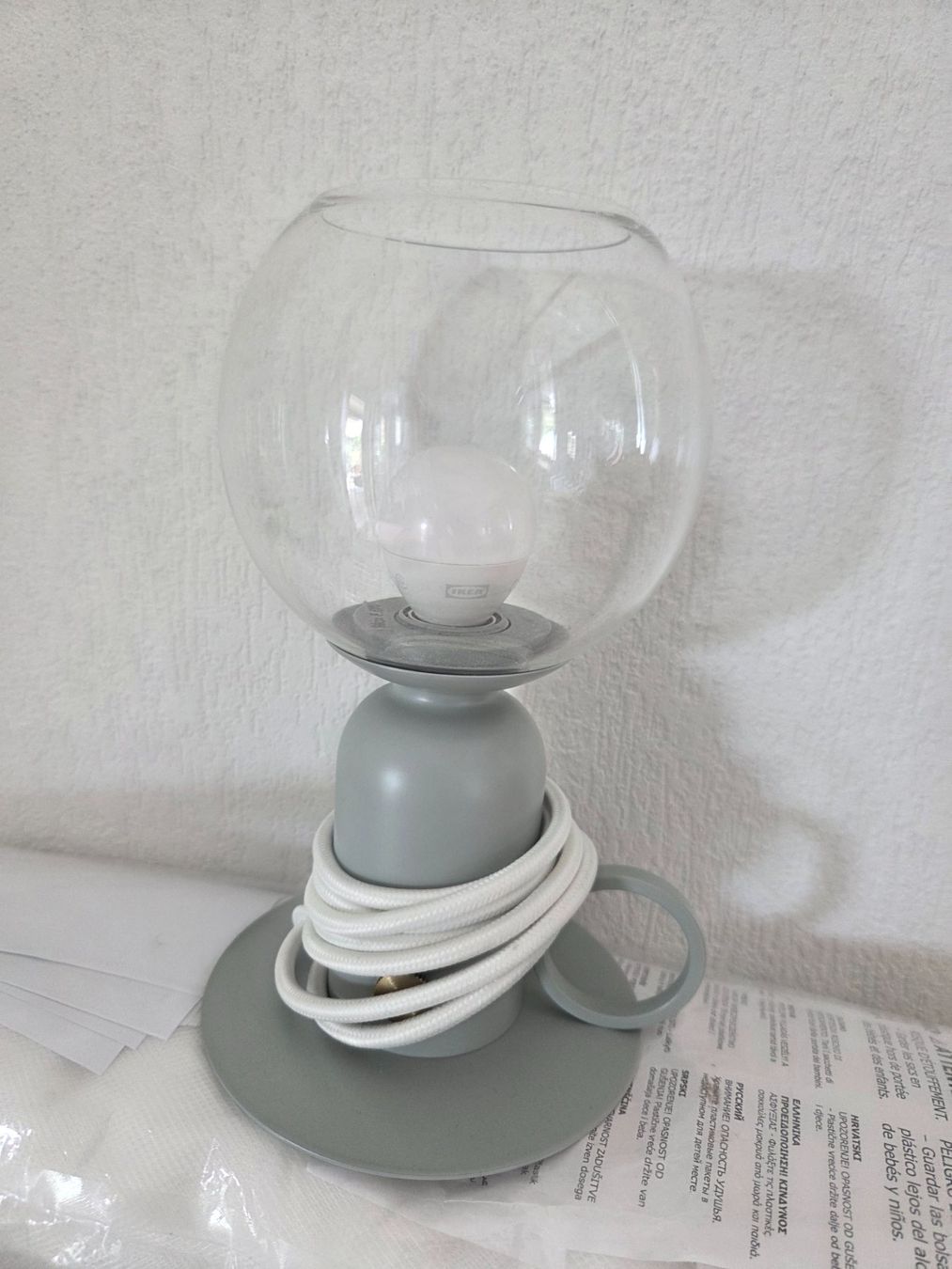 Ikea Lampen: Nachttischlampe hellgrau – Gebraucht aus Lostorf von Mugi_82
