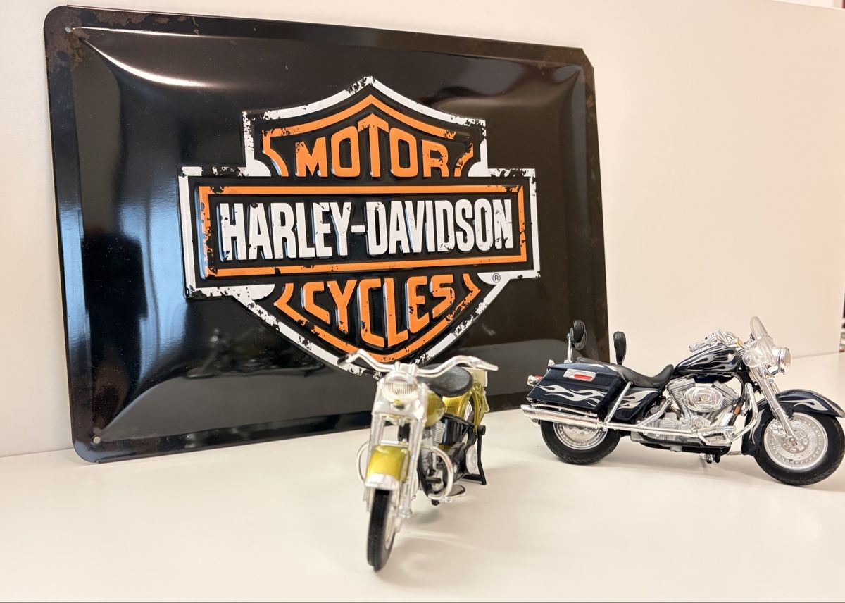 Harley-Davidson Schilder: Harley-Davidson Schild mit 2 Modellen – Gebraucht aus Lupsingen von quirli.k