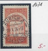 aa607/No 167 A oblitération centrée ( Voll ) ZÜRICH  2 .