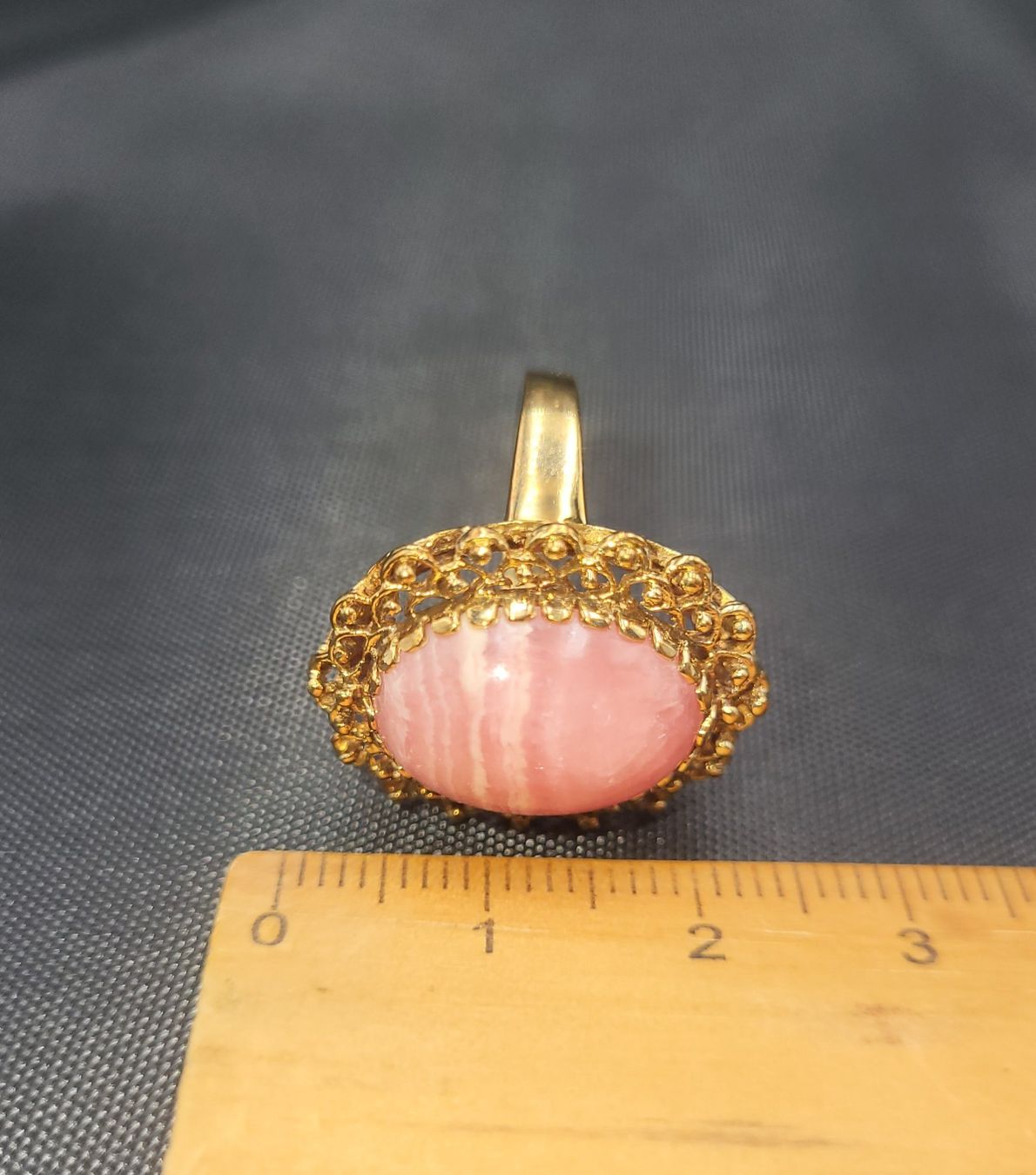 Anelli: Gold 585 Vintage Ring Mit Rosa Stein – Usato da Wald ZH venduto da Dasilver