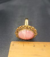 Gold 585 Vintage Ring Mit Rosa Stein