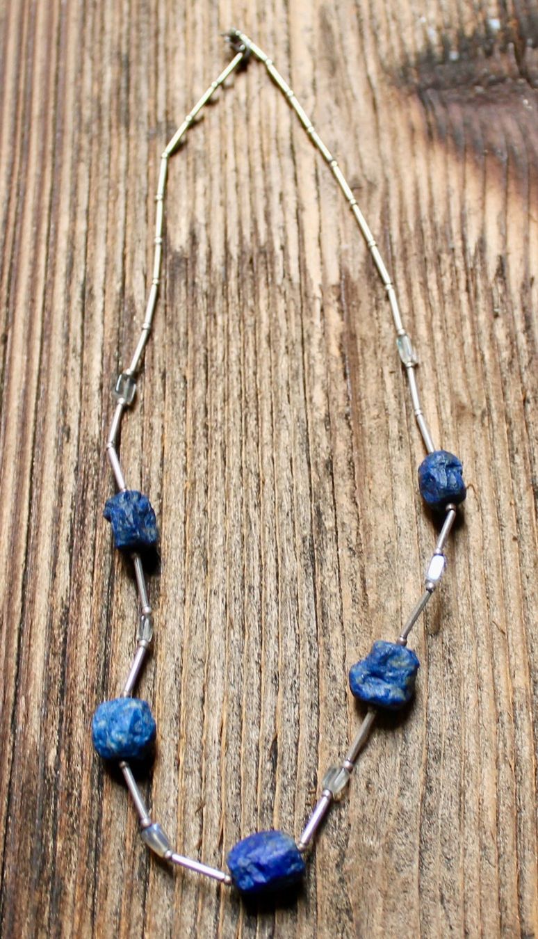 Catenine: Halskette mit 5 Lapis-"Brocken" – Usato da Kirchlindach venduto da hekilida 1