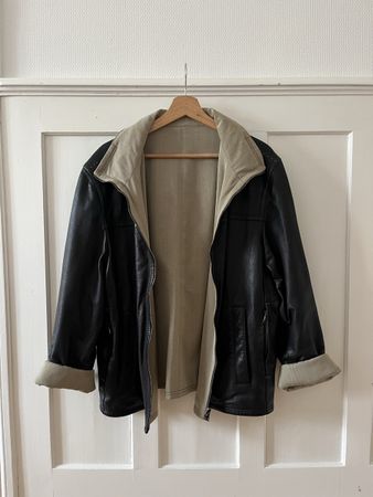 GOTELLI Lederjacke (zweiseitig tragbar)