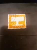 Timbre Allemagne 20F Europa Saarland - Arbre Rare!