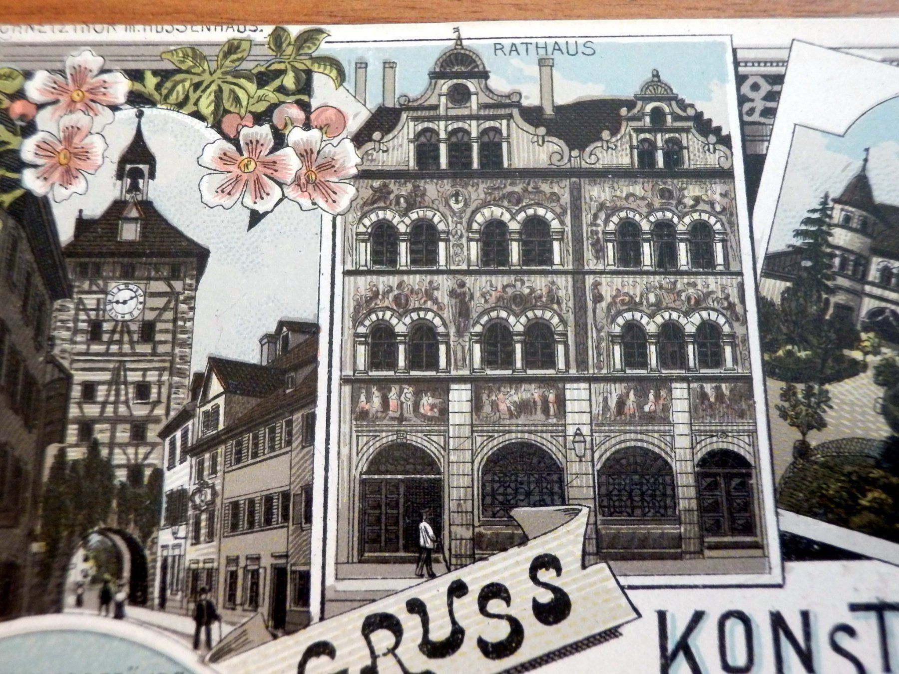 Ansichtskarten: Lithographie: Gruss aus Konstanz 17.5.99 – Gebraucht aus Ueberstorf von dinbau 2