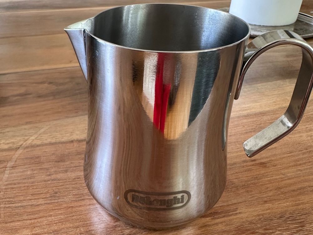 AGSYFFD Milchaufschäumkrug 350ml Edelstahl - Für Cappuccino & Latte Art