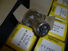 Citroen Peugeot 10 Bilux-Lampen 6Volt 45/40W