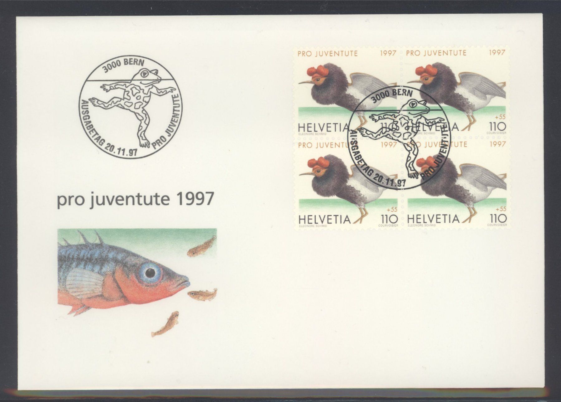 Tutti i francobolli: 1997, FDC, Pro Juventute, Viererblöcke – Usato da Willisau venduto da Vollstempel 4