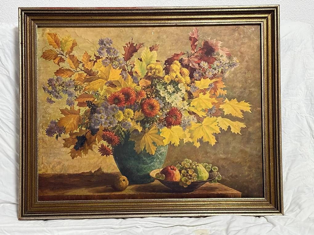 Dipinti: Gemälde Kunstdruck,,Herbststrauss" C.Bernd 1937 – Usato da Fahrwangen venduto da Dirk.Gerlach