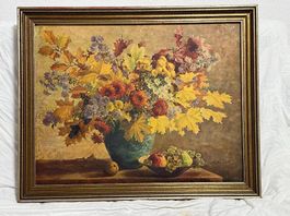 Gemälde Kunstdruck,,Herbststrauss" C.Bernd 1937